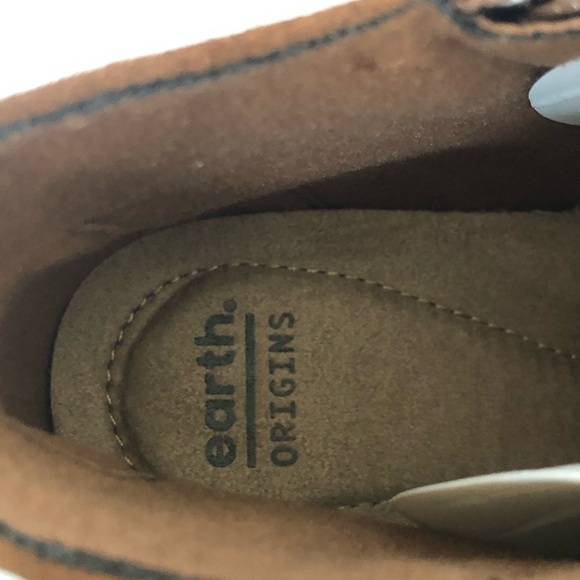 Earth Origins Ankle Boot Suede Leather Colette Cheryl Cognac Brown Size 8 - Picture 12 of 15